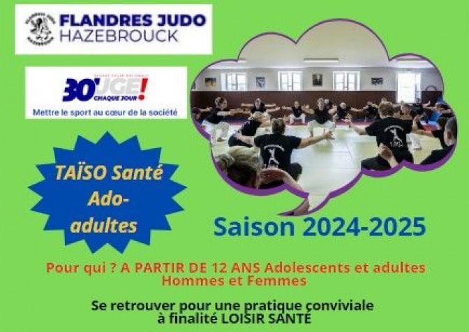 Image de l'actu 'SECTION Détente-Loisir  TAÏSO Santé Bien - Être -  Cross training au FLANDRES JUDO HAZEBROUCK La remise en forme dans un esprit convivial et familial'