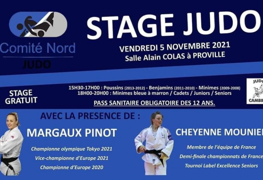 Le FJH vous invite à Participer à un stage avec une championne Olympique