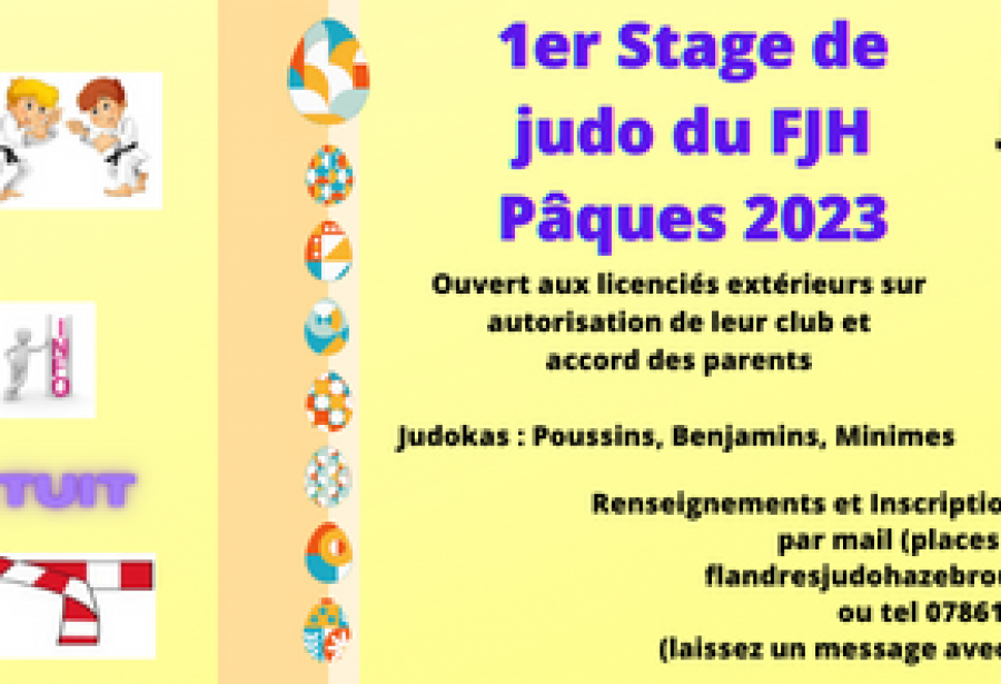 1er stage de judo de Pâques du FJH /