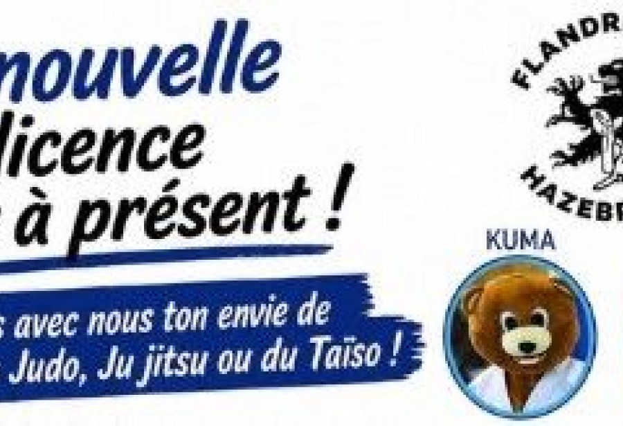 SAISON 2026-2027: Je renouvelle ma licence au Flandres Judo, club Label Argent France Judo.